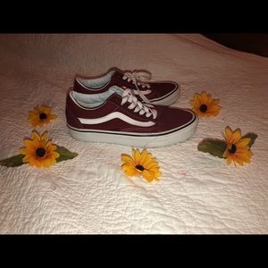 maroon old school vans